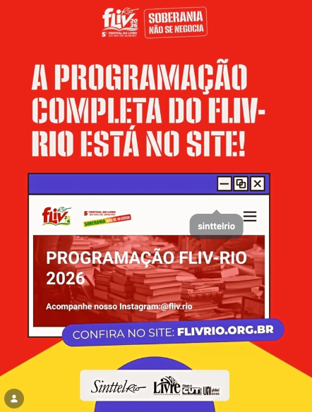 Fliv Rio tem livros, debates e cinema